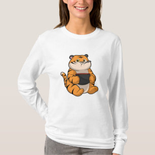 Tiger beim Essen mit Bowl T-Shirt