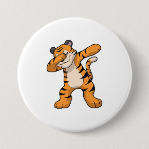 Tiger beim Hip Hop Dance Dab Button