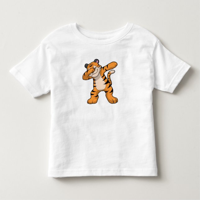 Tiger beim Hip Hop Dance Dab Kleinkind T-shirt (Vorderseite)