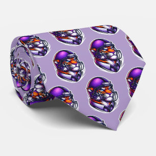 Tiger Bengalisch Mascot mit Fußball Helm Neck Tie Krawatte