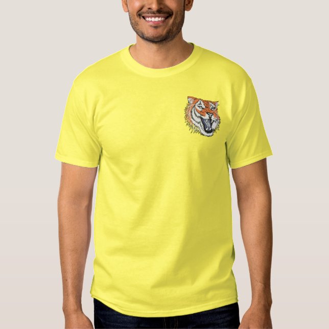 Tiger Besticktes T-Shirt (Vorderseite)
