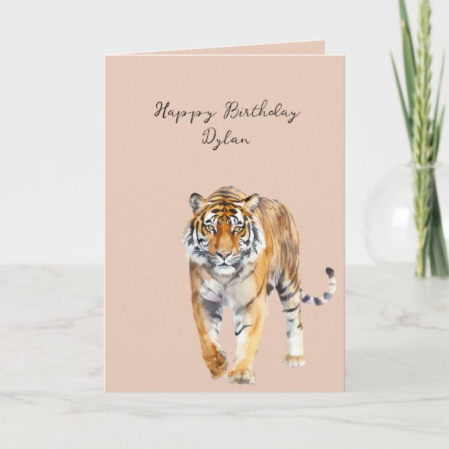 Tiger Birthday Karte (Vorderseite)