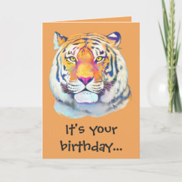 Tiger Birthday Party Karte