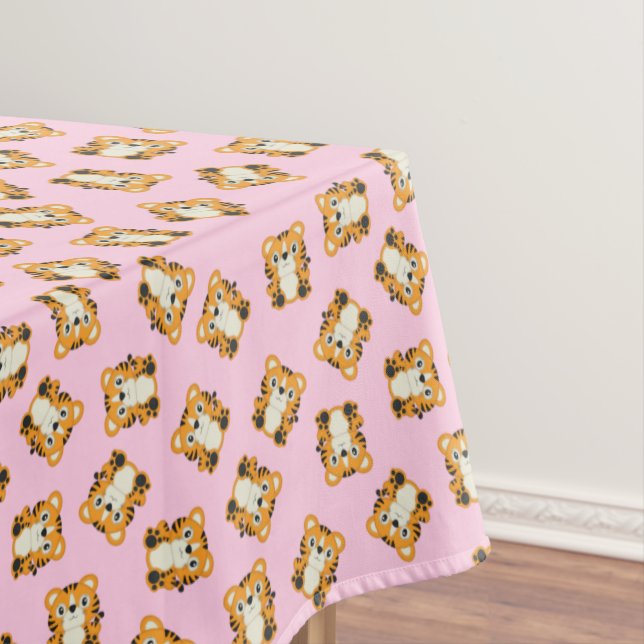 Tiger Birthday Party Pink Tischdecke (Beispiel)