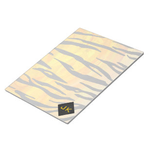 Tiger Black and Orange Print Notizblock