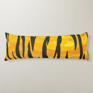 Tiger Black and Orange Print Seitenschläferkissen