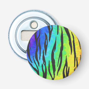 Tiger Black and Rainbow Stuff Flaschenöffner