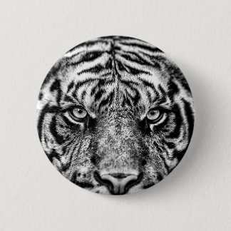 Tiger Black and White Fotografy Button