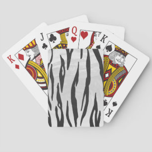 Tiger Black and White Print Spielkarten
