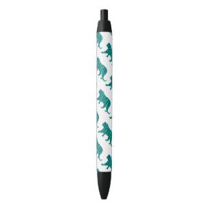 Tiger Black und Aquamarin Print Kugelschreiber