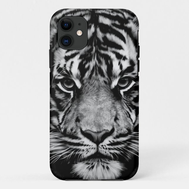 Tiger Black&White Case-Mate iPhone Hülle (Rückseite)