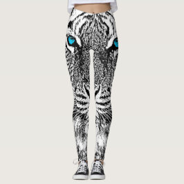 Tiger-blaue Augen-Dekor an Leggings
