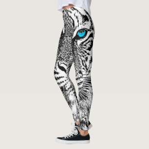 Tiger-blaue Augen-Dekor an Leggings