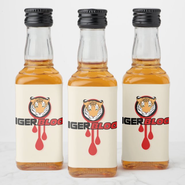 Tiger Blood Alkoholflaschenetikett (Flaschen)
