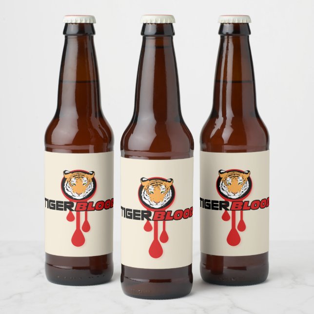 Tiger Blood Bierflaschenetikett (Flaschen)