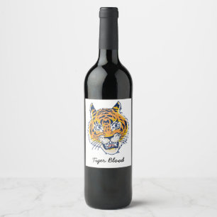 Tiger Blood Weinetikett