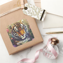 Tiger Blume benutzerdefinierte Textkleber