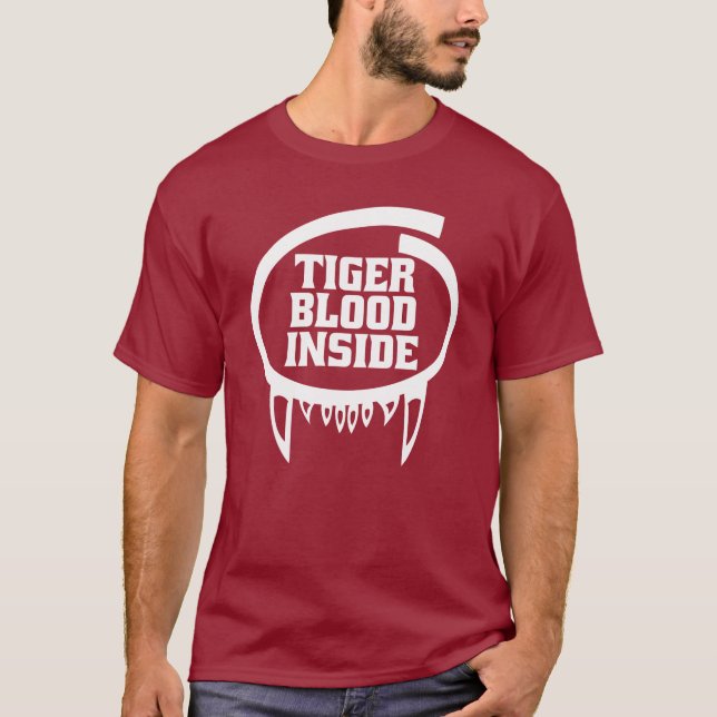 Tiger-Blut innerhalb des Shirts für dunkles Kleid (Vorderseite)