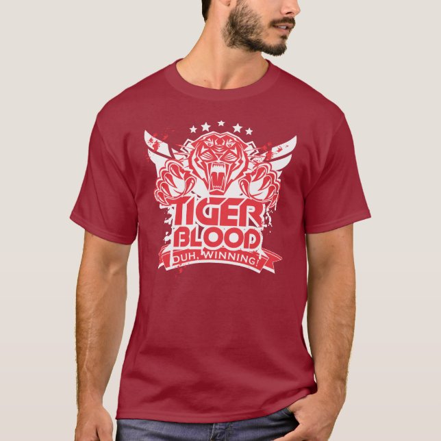 Tiger-Blut-T-Shirt T-Shirt (Vorderseite)