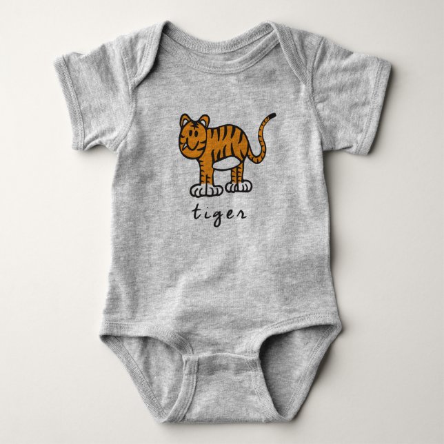 Tiger Bodysuit oder One Piece (keine Unterlage ang Baby Strampler (Vorderseite)