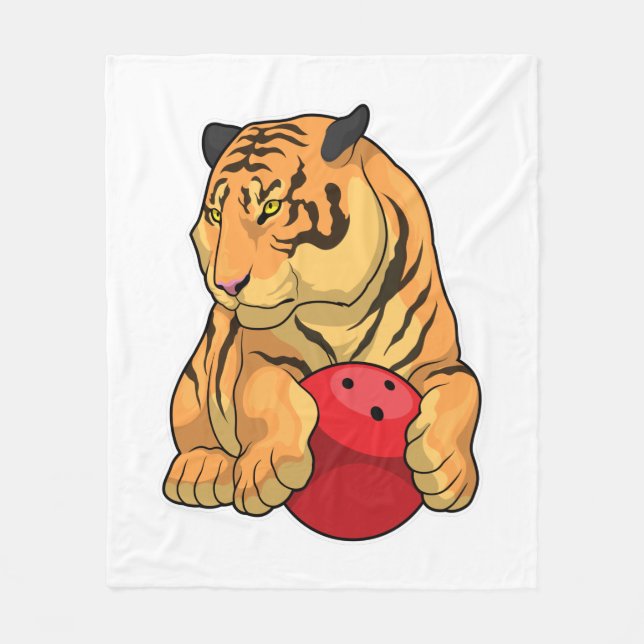 Tiger Bowling Bowling Fleecedecke (Vorderseite)