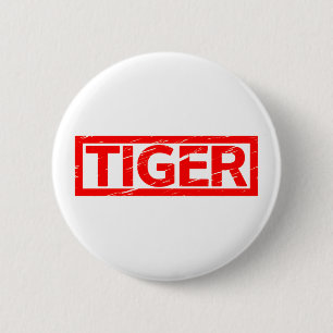 Tiger-Briefmarke Button