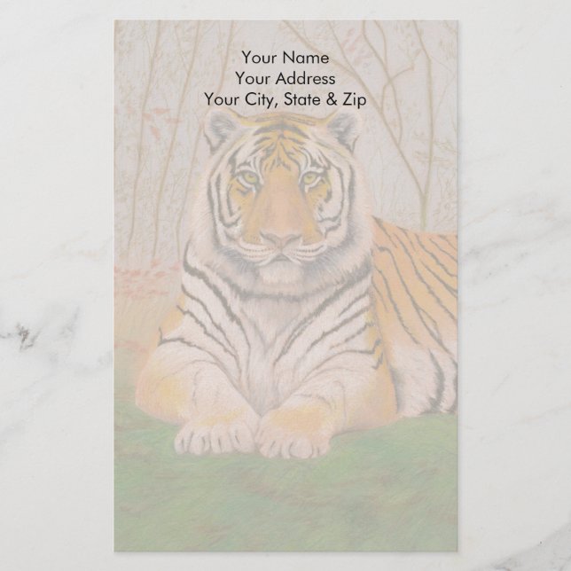 Tiger Briefpapier (Vorderseite)
