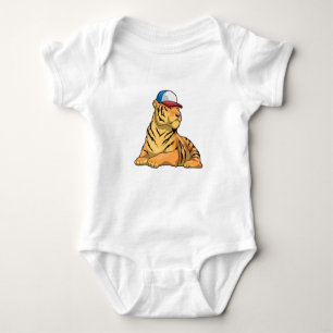 Tiger Cap Baby Strampler