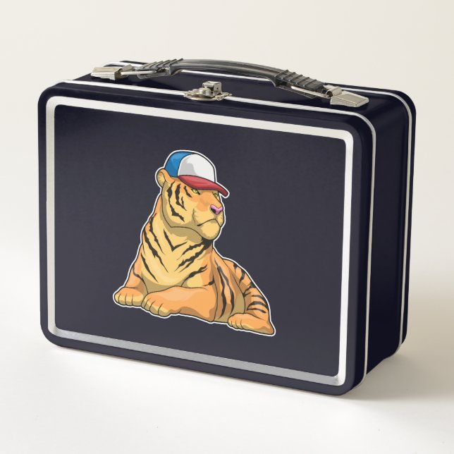 Tiger Cap Metall Brotdose (Vorderseite)