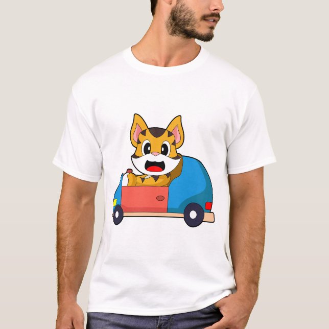 Tiger Car T-Shirt (Vorderseite)
