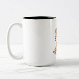 Tiger, Cartoon Tiger, Weihnachtsbilder Zweifarbige Tasse