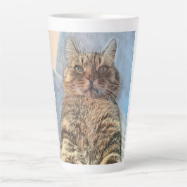 Tiger Cat Illustration Design Milchtasse