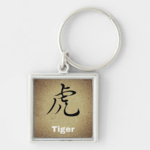 TIGER chinesisches Symbol um oder quadratischer