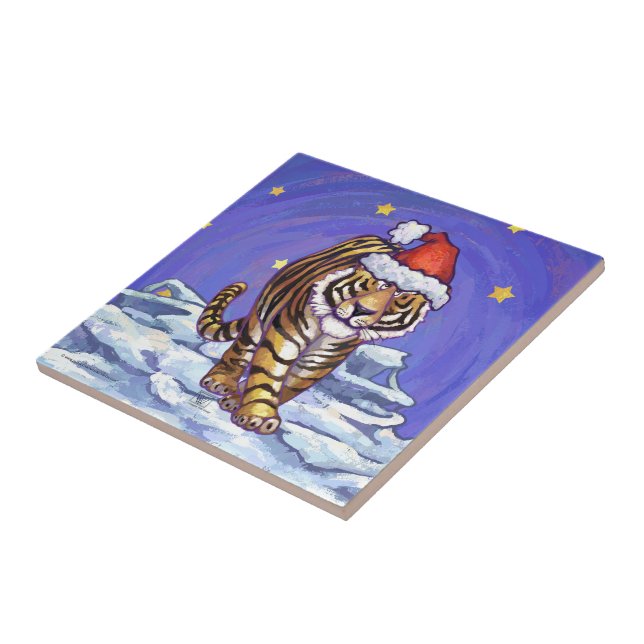 Tiger Christmas Fliese (Seite)
