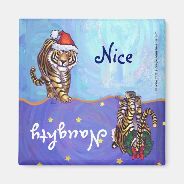 Tiger Christmas Magnet (Vorne)