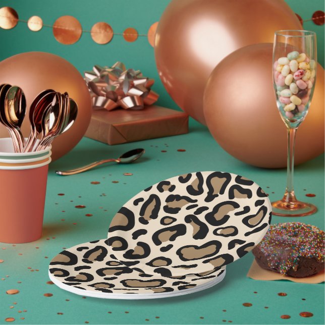 Tiger Color Pattern Tierfreunde Pappteller (Multi)