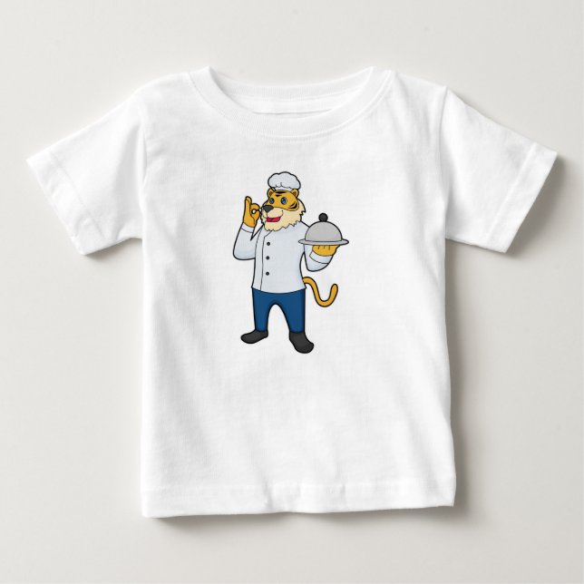 Tiger Cook Koch, Platter Baby T-shirt (Vorderseite)