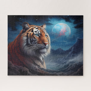 Tiger Cosmic Space Surreal Fantasy Art