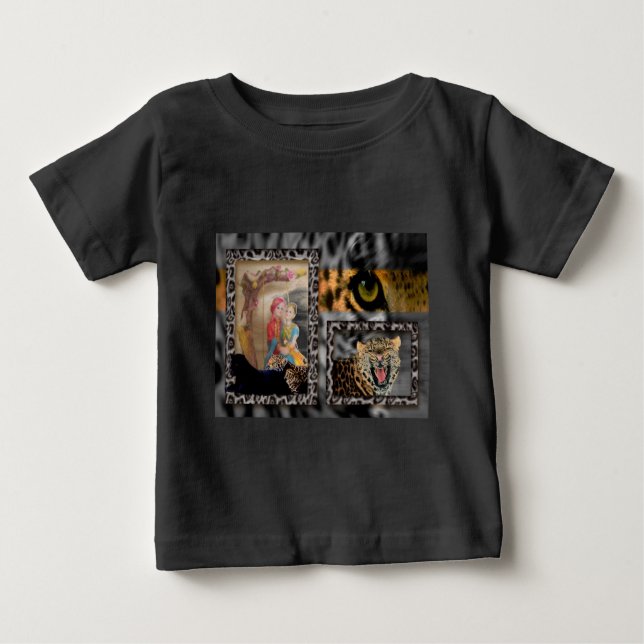 Tiger & Couple Art Print Baby T-shirt (Vorderseite)