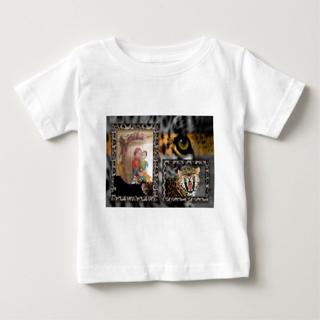 Tiger & Couple Art Print Baby T-shirt (Vorderseite)