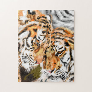 Tiger Couple Jigsaw Puzzle Famille