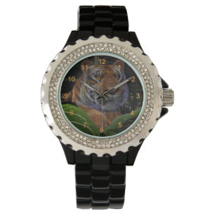 Tiger Crouching im Dschungel Armbanduhr