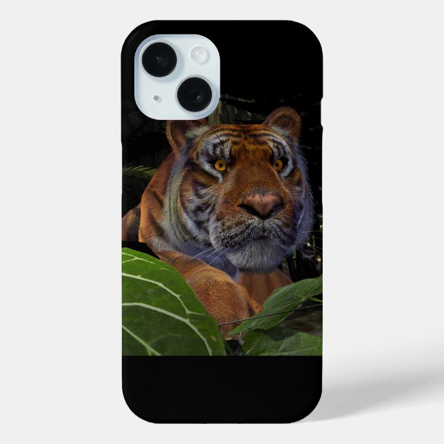 Tiger Crouching im Dschungel Case-Mate iPhone Hülle (Rückseite)