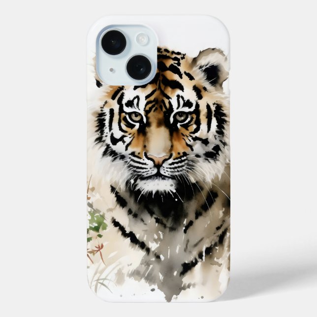 Tiger Cub Ink Painting Case-Mate iPhone Hülle (Rückseite)