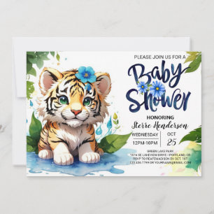 Tiger Cub Jungle Boy Baby Dusche Einladung