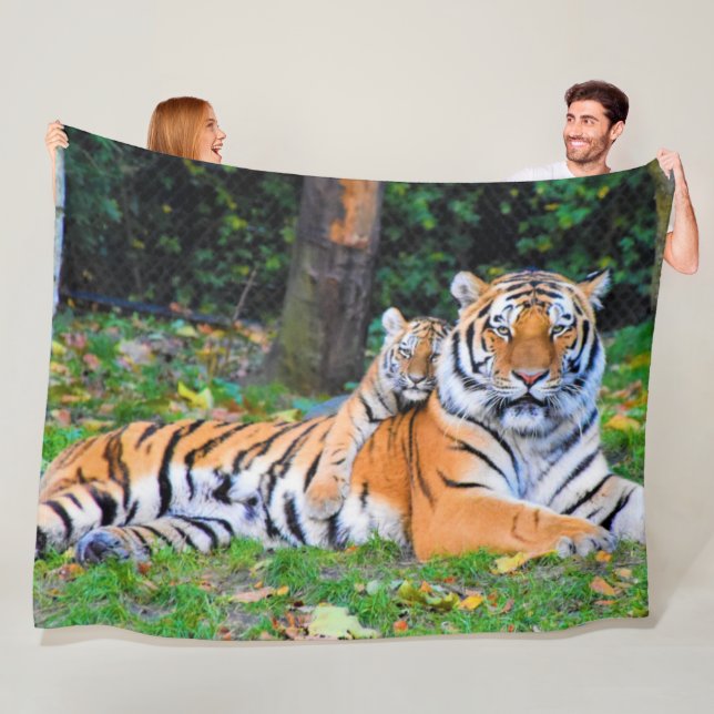 TIGER CUB mit VATER Fleecedecke (Beispiel)
