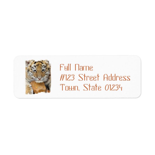 Tiger Cub Rücksendeadresse Mailing Label (Vorne)