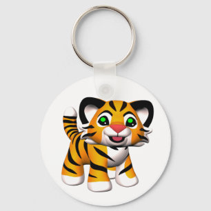 Tiger-CUB-Schlüsselanhänger des Cartoon-3D Schlüsselanhänger