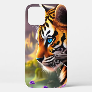 Tiger Cub, violette Blumen Case-Mate iPhone Hülle