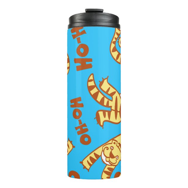 Tiger Cubs Cartoon: Funny Seamless. Thermosbecher (Vorderseite)